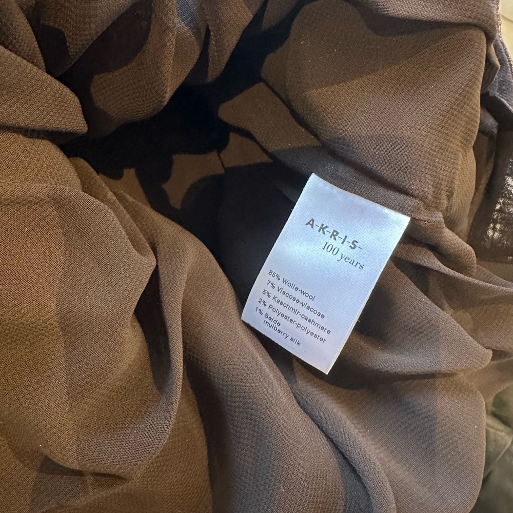 Akris Wool Elegant Brown Sleeveless Dress - Picture 13 of 13